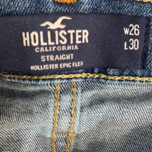 Hollister Straight Epic Flex Medium Wash Jeans 26x30 - Picture 5 of 9
